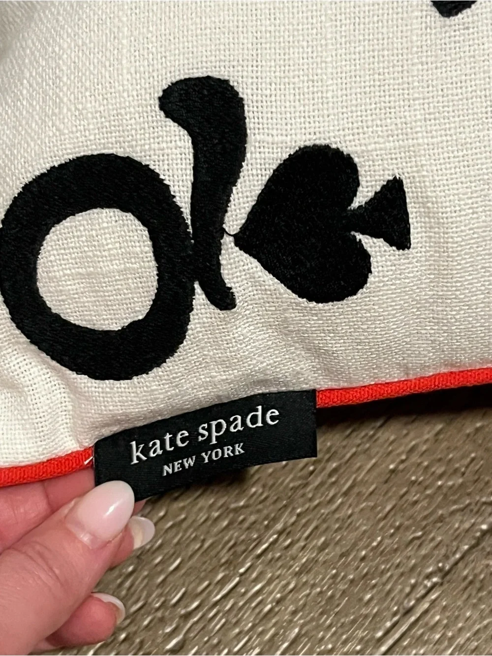 KATE SPADE QUEEN OF SPADES THROW PILLOW CAT WITH CROWN Feminine Sassy Cat